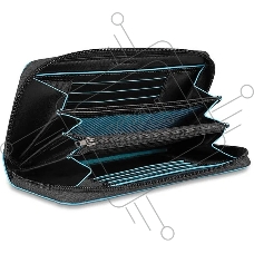Кошелек женский Piquadro Blue Square PD3229B2/N черный натур.кожа