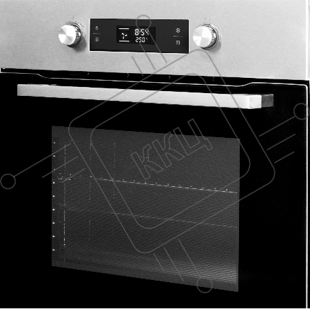 Духовой шкаф Электрический Weissgauff EOM 691 PDBX нержавеющая сталь/черный, встраиваемый