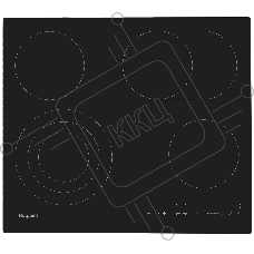 Электрическая варочная поверхность Hotpoint HR 6O6 BAS, 4 конфорки, с зоной расширения, стеклокерамика, 6900 Вт