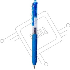 Ручка гелевая автоматическая Deli EG075-BL, d=0.5мм, синие чернила, резиновая манжета