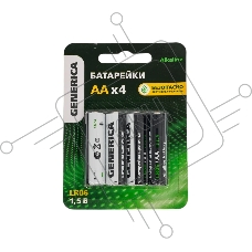 Батарейка щелочная Alkaline LR06/AA (4шт/блистер) GENERICA