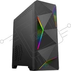 Компьютерный корпус Zircon Ares без БП (Midi Tower, Micro-ATX, черный, 1*USB3.0+2*USB2.0)