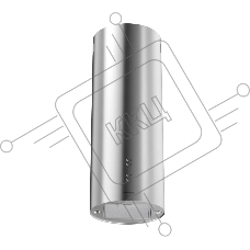 Вытяжка Kuppersberg, цилиндрическая, настенная, 35 см, электронное кнопочное управление, таймер, отвод/рециркуляция, 3 скорости, производительность 850 м3/ч, LED освещение, обратный клапан, уровень шума 68 дБ, угольный фильтр CF110 (опция), цвет нержавеющ