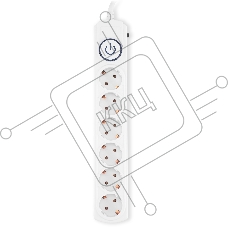 Сетевой фильтр Ippon BK-6-EU-5-10-W 5м (6 розеток) белый (коробка)