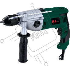 Профессиональная дрель ударная KLPRO KLDM71220 1200Вт (сеть, 2 скорости, реверс, патрон-металл в кейсе)