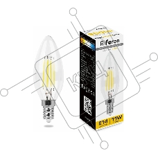 Лампа светодиодная Feron LB-713 (38006) 11 вт Е14 теплый свеча FILAMENT