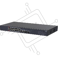 Коммутатор Dahua DH-CS4218-16ET-240 (L2) 16x100Мбит/с 2xКомбо(1000BASE-T/SFP) 2SFP 16PoE 240W управляемый