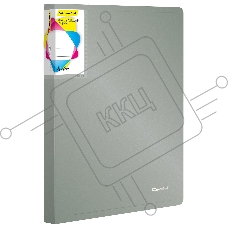 Папка на 2-х кольцах Silwerhof Perlen 271957-77 A4 1мм кор.38мм внутр. с вставкой серебристый металлик