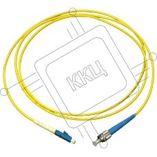 Патч-корд оптический Cabeus Tight Buffer, Simplex FC/LC, OS2 9/125, LSZH, 15м, Ø 3мм, синий хвостовик, жёлтый
