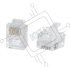 Коннектор Cabeus 6P6C RJ12, кат. 5, неэкр., прозрачный