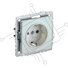 Розетка 1-местная IEK BRITE 16А РС14-1-0-БрЖ с заземлением, с защитными шторками, 16А, жемчуг