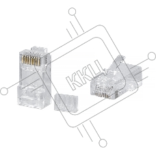 Коннектор Cabeus 8P8C-C6-TWP RJ45(8p8c), кат. 6, неэкр., прозрачный