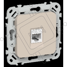 Розетка компьютерная RJ45 категория 5Е UTP РК5е-1-0-ФлЛ льняной FLITE