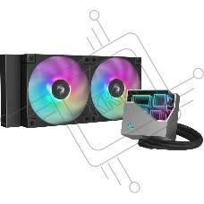 Система жидкостного охлаждения DEEPCOOL LT240 ARGB черный, 120 мм, алюминий/медь, 2400 об/мин, 38.71 дБ, 4 pin, 280 Вт