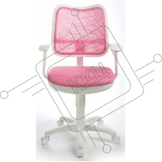 Кресло компьютерное Бюрократ CH-W797/PK/TW-13A TW-13A розовый, спинка сетка, сиденье розовый, колеса белый/розовый, пластик белый Кресло компьютерное Бюрократ CH-W797/PK/TW-13A TW-13A розовый, спинка сетка, сиденье розовый, колеса белый/розовый, пластик белый