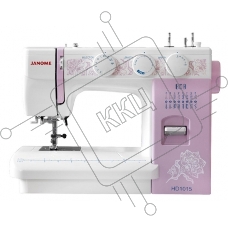 Швейная машина Janome HD1015 15 операций, петля п/авт., вертик. челнок, нитевдеватель,регул. давления лапки, мет.станина, жесткий чехол