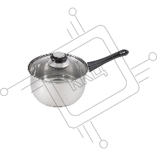 Ковш MALLONY BAK с крышкой, 1,9 л, нержавеющая сталь, с бакелитовой ручкой (009356)