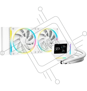 Система водяного охлаждения Deepcool LM240 WH ARGB Soc-AM5/AM4/1200/1700/1851 белый 4-pin 19-36dB Al LCD 220W 1404gr Ret (R-LM240-WHDMMC-1)