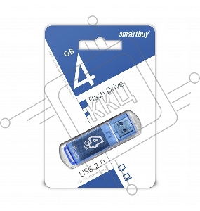 Флеш Диск Smartbuy 4Gb USB Drive <USB2.0> Glossy series Blue (SB4GBGS-B)