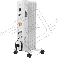 Масляный обогреватель Ballu Comfort BOH/CM-05WDN 1000 (5 секций) белый, 1000 Вт, 15 м2, термостат