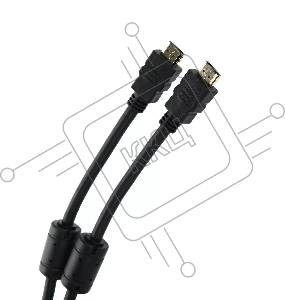 Кабель AOpen  HDMI 19M/M+2 фильтра 1.4V+3D/Ethernet AOpen <ACG511D-15M> 15m, позолоченные контакты