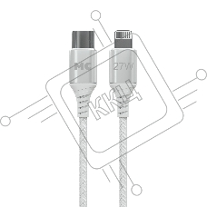 Кабель MORE CHOICE (4620202554192) K69ia 2м USB 3.0A PD 27W для Lightning ng 8-pin Type-C - 2м, белый