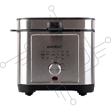 Фритюрница Endever Skyline FR-113 чёрный/стальной, 2000 Вт, 2.5 л, 0.8 кг, съёмная чаша
