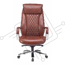 Кресло руководителя Бюрократ T-9924SL светло-коричневый Leather Eichel, кожа, крестовина металл хром Кресло руководителя Бюрократ T-9924SL светло-коричневый Leather Eichel, кожа, крестовина металл хром