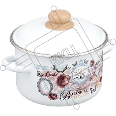 Кастрюля Appetite 1RD181М Roses эмалированная сталь, цилиндрическая 3 л