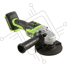 Угловая шлифовальная машина аккумуляторная GreenWorks GD24AGk4, 24V, бесщеточная, c 1хАКБ 4 Ач и ЗУ в сумке (3200207UB)