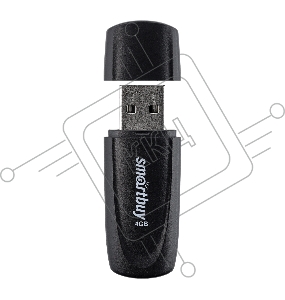 Флеш диск USB 2.0 SmartBuy 004GB Scout Black (SB004GB2SCK)