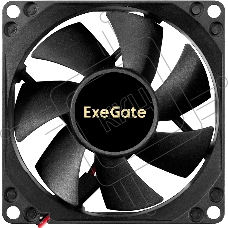 Вентилятор корпусной ExeGate EX08025H2P, 80 мм, 2200 об/мин, 22 дБ, 2-pin, без подсветки