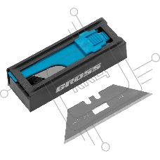 Лезвия Gross 79377, 19 мм, SK2 Black, трапециевидные, выдвижной пластиковый пенал, 10 шт.