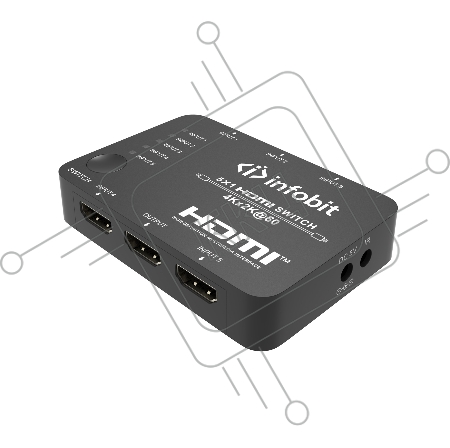 Презентационный коммутатор Infobit [iSwitch S501] 4K60 5x1 HDMI