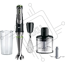 Блендер погружной Braun MQ9135XI черный/серебристый