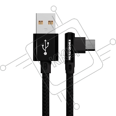 Кабель MORE CHOICE (4627151196947) K27m USB 2.1A microUSB черный - 1,0m
