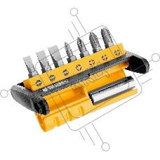 Набор бит с магнитным держателем Denzel S2, 8 шт.