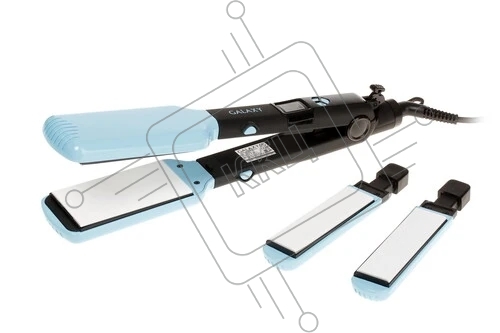 Выпрямитель для волос Galaxy GL 4505 черный/голубой, 27,5/57 мм, 200 °C, 1 режим