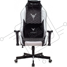Кресло игровое Knight Neon черный/серебряный соты эко.кожа с подголов. крестовина металл