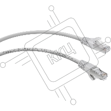 Шнур комм. Cabeus, кат. 5е, экр., F/UTP, RJ45/RJ45, LSZH, AWG24, 0.5м, серый