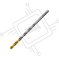 Сверло спиральное по металлу Denzel 5,5 х 139 мм, Р6М5, Golden Tip, удлиненное