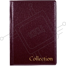 Папка с 10 прозрачными вкладками Silwerhof Кляссер ПВХ 0.25мм, бордовый