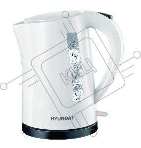 Чайник электрический Hyundai HYK-P1409 1.7л. 2200Вт белый/черный (корпус: пластик)
