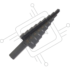 Сверло PATRIOT по металлу ступенчатое 4-20 мм, HSS, упаковка блистер