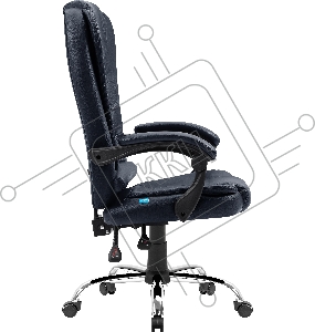Игровое кресло Defender Ares темно-синий, PU,3 класс, мягк. подлокотник