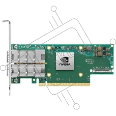 Сетевая карта Infiniband/ Nvidia ConnectX-6 DE InfiniBand adapter, HDR, single-port QSFP56, PCIe 4 .0 x16, No Crypto, Tall Bracket