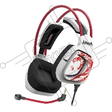 Наушники с микрофоном A4Tech Bloody G575 Naraka белый/красный 2м мониторные USB оголовье (G575 NARAKA)