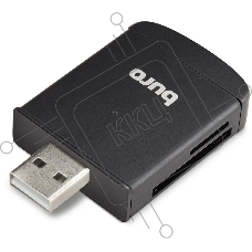 Кард-ридер Buro BU-CR-3103/черный/MMC/MS/MS Duo/MS Micro M2/MS Pro/RS-MMC/SD/SDHC/TF/mini-SD/USB 2.0/пластик