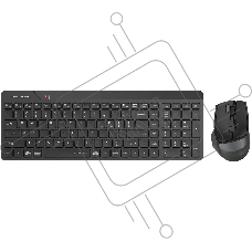 Клавиатура + мышь A4Tech Fstyler FG2400 Air2 клав:черный мышь:черный USB беспроводная slim (FG2400 AIR2 BLACK)