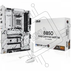 Материнская плата ASUS B850 MAX GAMING WIFI W, AM5, AMD B850, 4xDDR5, 4xSATA, 3xM.2, 1xPCIe 5.0 x16, 1xPCIe 4.0 x4, 2xPCIe 3.0 x1, 1xDisplayPort, 1xHDMI, 1x2.5Gb LAN, Wi-Fi 6E, Bluetooth 5.3, 1xUSB-C 10Gbps, 3xUSB-A 10Gbps, 2xUSB-A 5Gbps, 2xUSB-A 2.0, 3x3